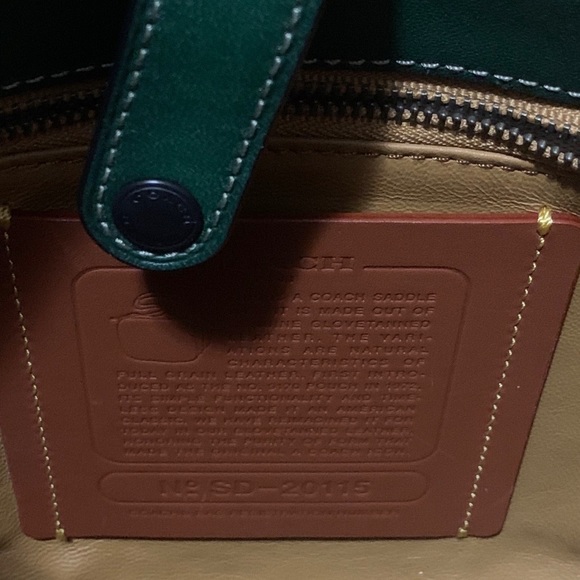 Coach 1941 Cypress Saddle 23 with Snakeskin Trim - Picture 3 of 8